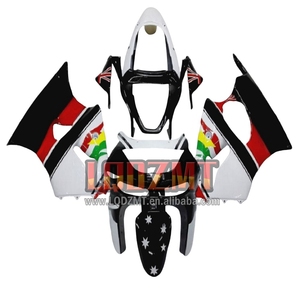 Bodys para <span class=keywords><strong>KAWASAKI</strong></span> <span class=keywords><strong>NINJA</strong></span> ZX 6R 636 6 R 600CC 600 CC <span class=keywords><strong>ZX6R</strong></span> 98 <span class=keywords><strong>99</strong></span> 36LQ.27 ZX 6R 1998 ZX636 ZX600, carenados de color blanco y negro, blanco y negro, 1999, - Product Image 1