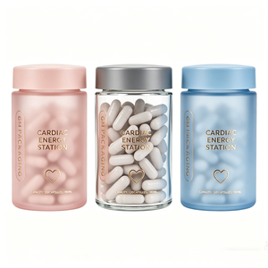 Frascos de Vidrio Farmacéuticos de Lujo Personalizados de 150 ml, 180 ml y 300 ml para Vitaminas y Píldoras, Envases Vacíos con Acabado Esmerilado, Tapa de Plástico y Logotipo Personalizado - Product Image 2