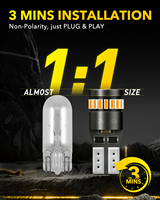 Para AUXITO T10 Car LED Matrícula Indicador lateral Bombilla Canbus Ámbar 194/2825 Impermeable IP68 Luz de estacionamiento interior Nuevo A5