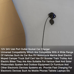 Prise de chargeur de voiture double USB QC TYPE-C 12V 24V pour voitures, camions, caravanes, voiturettes de golf - Product Image 6