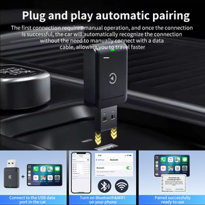 Mini adaptateur USB universel 2 en 1 sans fil Carplay Android Auto filaire vers dongle - Product Image 3