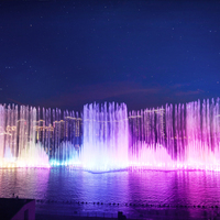 Fontaine musicale commerciale moderne grande extérieure à LED en acier inoxydable résistante à l'eau durable 2D/3D oscillante Marque Baishui 1