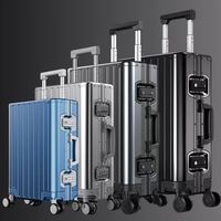 OEM/ODM Valise en aluminium de haute qualité Valise à roulettes VIP Valise d'affaires avec serrure TSA Valise de voyage Boîte à main