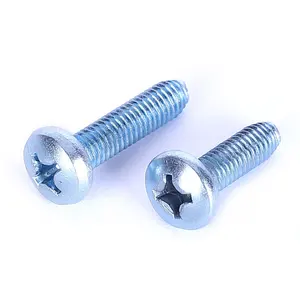 Stainless steel wafer /pan head countersunk head cross grooved machine screws with blue zinc