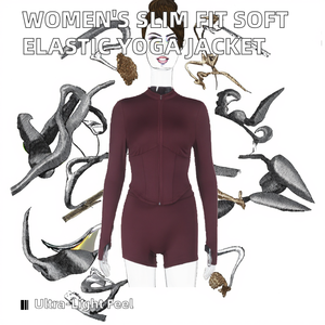 2026 New Fashion Women's Lightweight High Quality Sportswear Soft Elastic Casual Outdoor Fitness Slim Fit <b>Yoga</b> <b>Jacket</b> - Product Image 2
