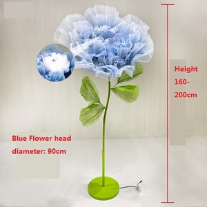 Flor grande electromecánica apertura Cierre mecánico gigante flor Artificial con lámpara para la decoración de la boda del hogar - Product Image 5