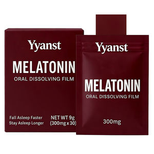 Ingredientes herbales OEM/ODM de rápida absorción que ayudan a mantenerse dormido por más tiempo, tiras orales de melatonina para adultos, muestra gratuita. - Product Image 1