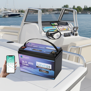 Batería de Litio Marina Impermeable Opcional NMEA 2000 de 12V 24V 36V 48V 96V 50Ah 60Ah 100Ah 105Ah 150Ah 200Ah para Barcos y Yates - Product Image 1