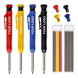 Lápiz de Carpintero Promocional 0717 con Logotipo Personalizado, Multicolor, con Sacapuntas Incorporado, Recargable y Automático para Trabajos en Madera - Product Image 1