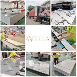 Panneau mural WPC personnalisable avec surface en marbre <span class=keywords><strong>Outlook</strong></span> Panneau mural ignifuge imperméable - Product Image 2