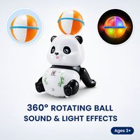 Jouet en plastique TikTok Viral, balle rotative à 360 degrés, Panda avec musique et lumières, pour les tout-petits de 2 à 4 ans, cadeau d'anniversaire
