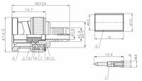 Connecteur BNC-C-J4 75 ohms haute performance, connecteur BNC mâle à sertir pour câble RG59