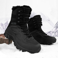 Bottes tactiques d'extérieur épaisses et chaudes, pour le camping hors route, l'aventure, la randonnée, nouvelle collection, doublure polaire, style militaire, tige en KPU