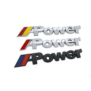 Metal M power Sports logo modified side fender badge emblem sticker for BMW