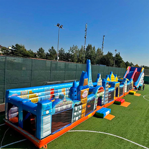 Parcours d'obstacles gonflable commercial pvc bounce <b>house</b> adult <b>inflatable</b> Europe obstacle course - Product Image 4