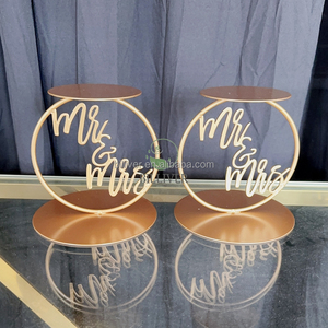 Lüks metalik altın Plinths kek destek ayırıcı düğün yıldönümü parti kek için kek standı paspayı - Product Image 5