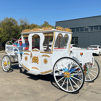 Calèche de mariage Électrique Royal Buggy Calèche tirée par des chevaux Cendrillon Cheval Wagon Noble Royal Carriage