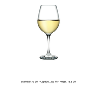 Verre à vin blanc ambré 29,5 cl Pasabahce H 18,8 cm Ø 7,9 cm