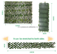 Clôture de jardin en plastique de mur de simulation de clôture de fleur artificielle télescopique pour l'extérieur pour les décorations de Noël et du Nouvel An