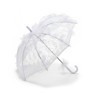 Bride Accessories Manual Open Close Lace Wedding Umbrella Vintage Decoration Lace Umbrella for Wedding - Product Image 4