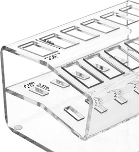 Acrylic USB Flash Drive trường hợp Rack 12 khe cắm hiển thị rõ ràng USB lưu trữ tổ chức chủ đứng USB Memory Stick Flash nhảy ổ đĩa - Product Image 3