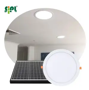 Green new smart solar skylight no sun tube remote controlled solar powered round flat LED panel light for house lighting