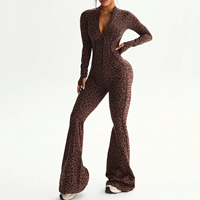 Nouvelle combinaison de yoga et de fitness pour femme SJ Cross-Border Foreign Trade, moulante, à manches longues, sexy, légèrement en nylon/spandex, longueur intégrale