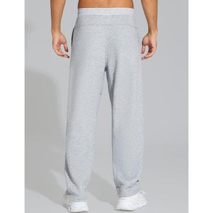 Pantalon de survêtement en molleton ample pour homme FOXA, avec cordon de serrage, coupe droite, bas ouvert, avec poches - Product Image 2