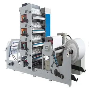 Hoch auflösender Hersteller Schnelle Lieferung Große Kapazität 1 2 3 4-Farben-Kaffeepapierrolle-zu-Rolle-Druckmaschine