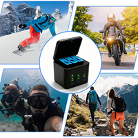 3 Paket Baterai Kamera Aksi dan Kotak Pengisi Daya untuk GoPro Hero 13 Black Daya Tahan Lama 1900mAh Enduro Tahan Dingin OEM