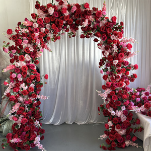 Ifg phong cách phổ biến 8ft Chiều cao <span class=keywords><strong>Fuchsia</strong></span> và vòm hoa màu đỏ cho trang trí đám cưới - Product Image 2