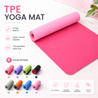 Tapis de yoga en TPE pour Pilates et yoga, guide d'alignement, tapis d'exercice pour la pratique de l'équilibre et l'entraînement au sol en studio