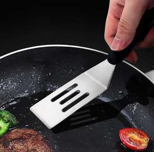 Spatule à steak en acier inoxydable, spatule à frire en fer, spatule à pizza, outil à crêpes, coupe-barbecue d'extérieur - Product Image 4