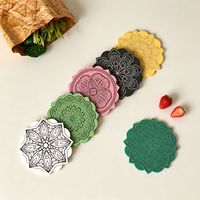 Moule en silicone DIY pour sous-verre rond, plateau Mandala floral, moule en résine époxy cristalline, moule de moulage pour plateau en résine UV, artisanat, décoration intérieure