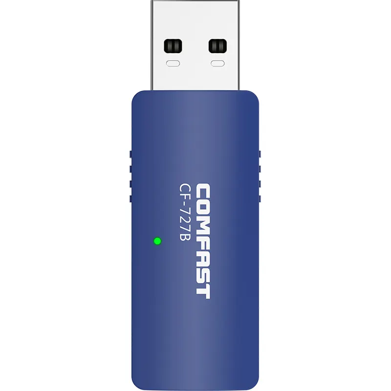 OEM ODM CF-727B COMFAST USB 2.0 eksternal 2 * 3dBi antena Dongle Wifi RTL8822BU BT4.2 adaptor USB Wifi Dual Band 1300Mbps