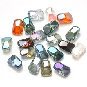 ZHB vente en gros 10X16mm perles de verre en pierre baroque pour la fabrication de bijoux forme spéciale cristal perles en vrac pour Bracelet téléphone sacs