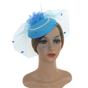 Wholesale Most Popular <strong>Hair</strong> <strong>Band</strong> with Veil Colorful <strong>Wedding</strong> <strong>Hair</strong> <strong>Bands</strong> Clip for Girls - Product Image 3