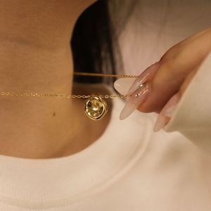 <span class=keywords><strong>Chris</strong></span> april Minimalist 925 Sterling Silver 14k Gold Sterling Silver Beautiful Sunken Designs Pendentif Colliers - Product Image 5