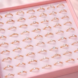 Wholesale Non Fade Custom Brass Wedding <b>Ring</b> <b>Set</b> 18K <b>Gold</b> Plated Engagement 5A Cubic Zirconia Jewelry <b>Ring</b> <b>Set</b> - Product Image 2