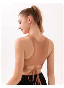 Aoyema primavera espalda ahuecada cuerda Yoga desgaste mujer Fitness deportes <span class=keywords><strong>corpiño</strong></span> chaleco Push up <span class=keywords><strong>sujetador</strong></span> Sexy con almohadilla en el pecho <span class=keywords><strong>Sujetador</strong></span> deportivo - Product Image 6