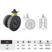 Roues pivotantes pneumatiques en caoutchouc pour conteneurs de transport, 6 tonnes, 9 tonnes, double usage intensif, pour conteneurs maritimes