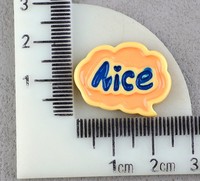 Mignon Flatback DIY Résine Accessoires Bulle Anglais Lettre Modèle pour Téléphone Cas Chaussures Épingle À Cheveux Résine Décor Charme Bulle Anglais