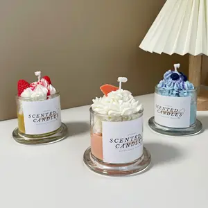 All kinds of ice cream scented candle party display gift special candles