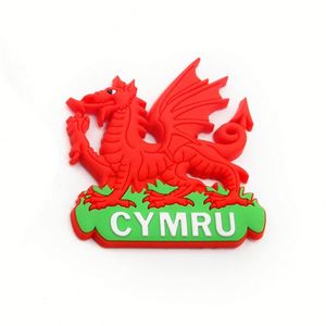 Die Cut Logo Rubber Sticker Custom Welsh Dragon Souvenir <b>Fridge</b> Wales Magnets - Product Image 1