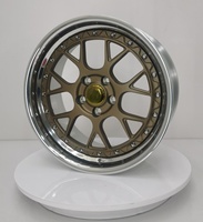 Matt Bronze Polierte Felgen mit Lippen-Netzdesign aus Geschmiedeter 6061 T6 Aluminiumlegierung 12000T Gepresst TÜV JWL VIA Std S4-00047 18-24 Maßanfertigung