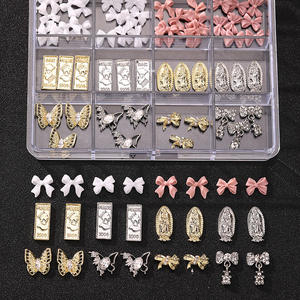 Vente flash - Modèle ZY01 - Accessoires pour nail art <span class=keywords><strong>en</strong></span> alliage métallique 3D à 12 compartiments - Ensemble <span class=keywords><strong>de</strong></span> charmes pour ongles <span class=keywords><strong>en</strong></span> forme <span class=keywords><strong>de</strong></span> papillon - <span class=keywords><strong>D</strong></span>écorations <span class=keywords><strong>en</strong></span> strass - Product Image 5