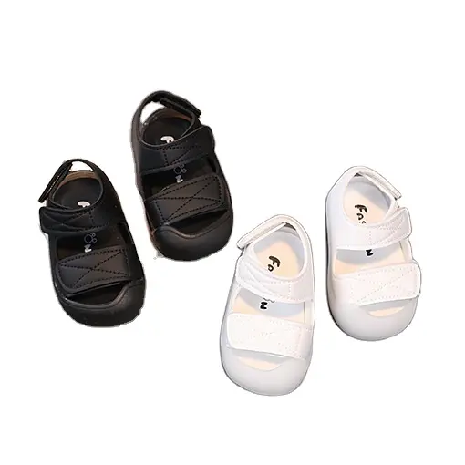 Neues Design handgefertigt Leder weiche Sohlen rutschfest Zurück in die Schule Laufschuhe lässig Baby Kinder Kinder Schuhe Sandalen