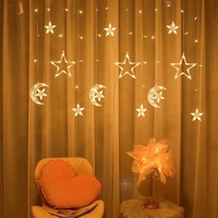 Guirlande lumineuse LED pour fenêtre, 120 LED, motif renne de Noël romantique, pour décoration intérieure et extérieure, chambre à coucher
