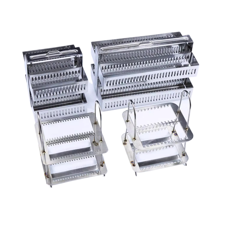 Stainless Steel Slide Staining Racks for Lab Efficiency