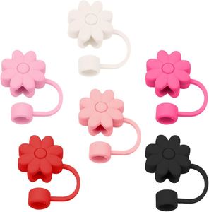 Couvre-pailles et embouts en silicone pour gobelets Design 30/40 oz, anti-poussière, durables, réutilisables, design floral élégant - Product Image 4